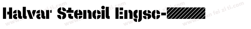 Halvar Stencil Engsc字体转换